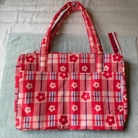 BAGGU x Sandy Liang - Cloud Carry-on - Flower Market Plaid - Picture 2 of 4